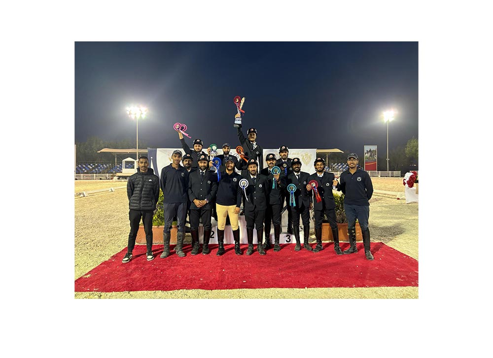 فريق إدارة المراسم وحماية الشخصيات بوزارة الداخلية يحقق مراكز متقدمة في المسابقة الكبرى لبطولة ترويض الجياد<