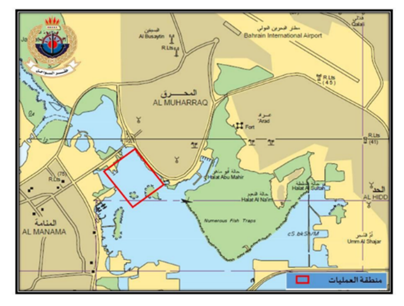 خفر السواحل تعلن عن تمرين في المنطقة البحرية بالقرب من خفر السواحل بالمحرق<